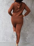 Oversized Long Sleeve Two-Piece Hoodie Pants Set with Pockets