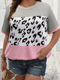 New Leopard Print Oversized Short Sleeve T-Shirt