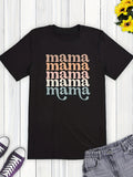 New creative English mama letter print large size T-shirt