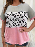 New Leopard Print Oversized Short Sleeve T-Shirt