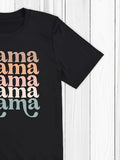 New creative English mama letter print large size T-shirt