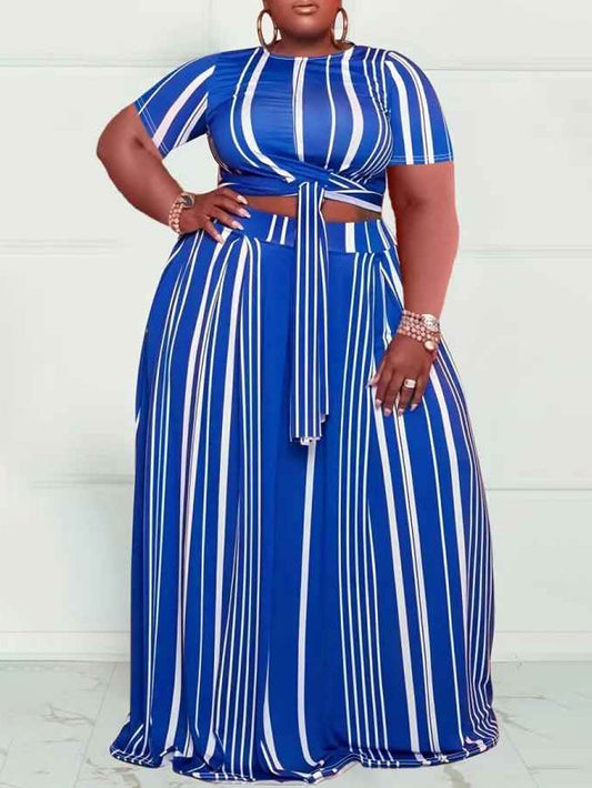 Fashion plus size two-piece set