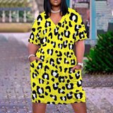 Classic print fashion plus size dress