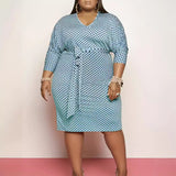 Sexy polka dot plus size women's dress